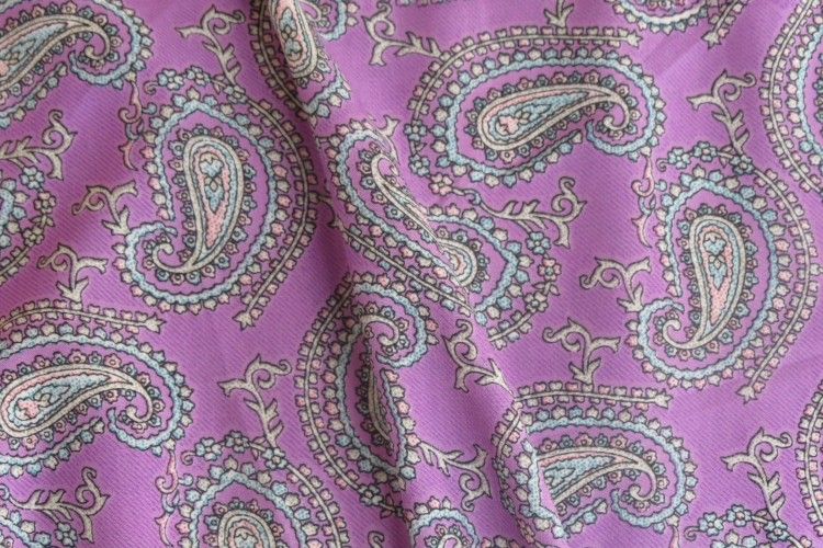 Pink And Purple  Polyester Satin Fabric