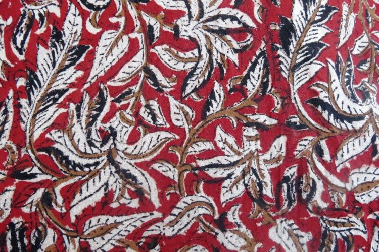 Bagru Kalamkari Print Cotton Running Fabric