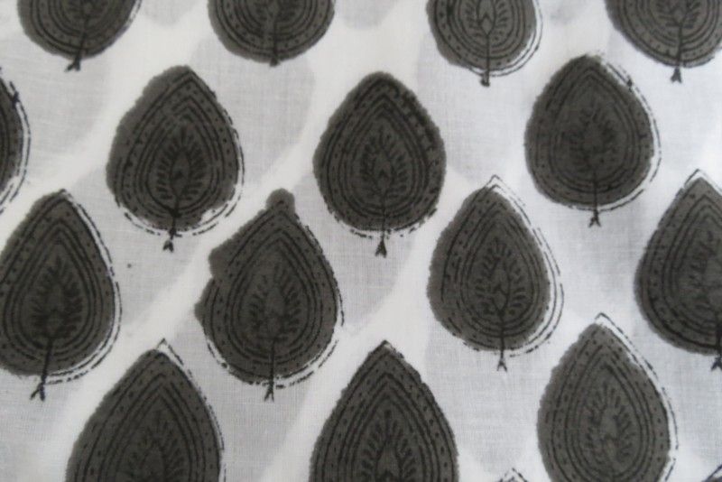 Leaf Design Indian Cotton Fabric
