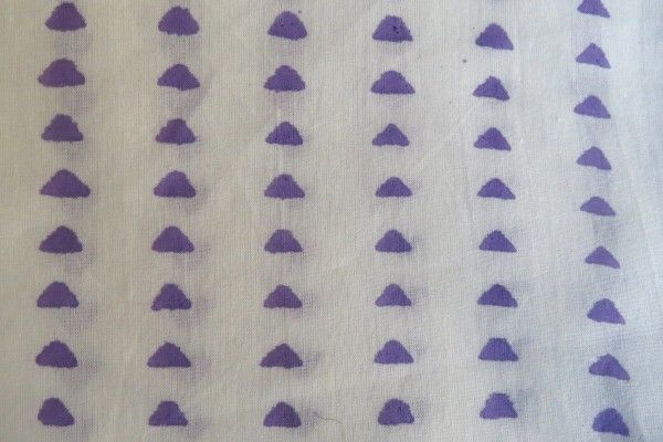 Violet Triangular Block Print Fabric