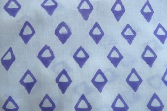 Violet Diamond Block Print Fabric