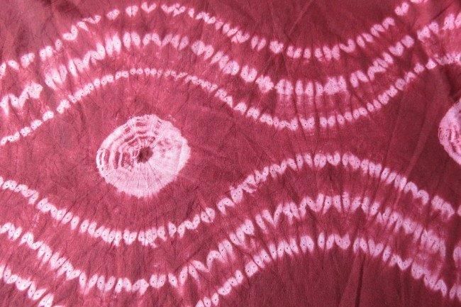 Maroon Batik Shibori Print Cotton Fabric