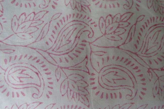 White And Pink Floral Fabric