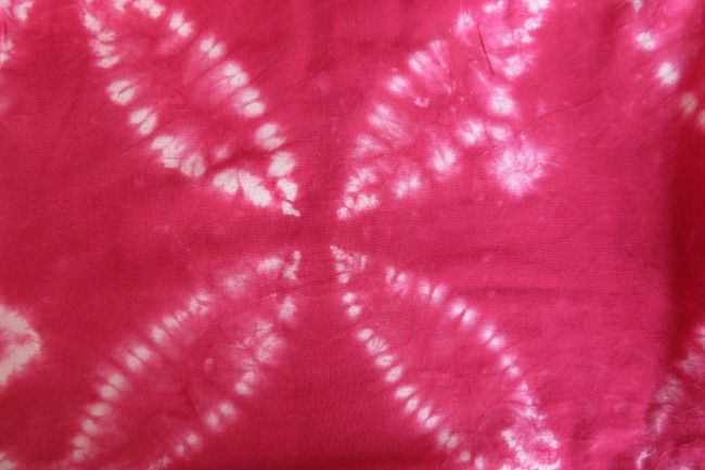 Pink And White Shibori Rayon Fabric By The Yard