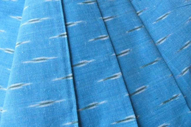 Ocean Blue Ikat Fabric