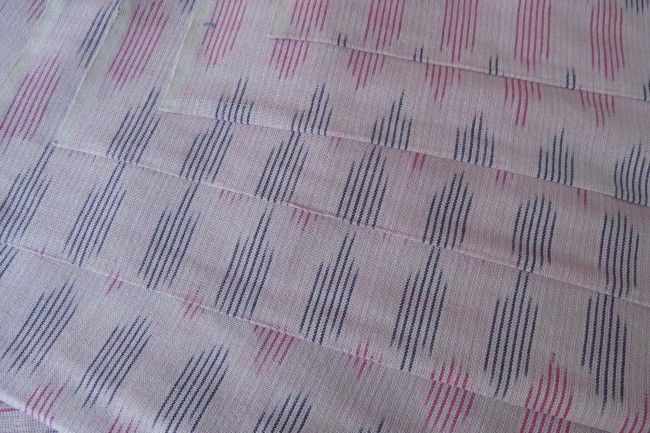 Peach Pink Ikat Fabric Online