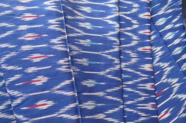 Blue Ikat Fabric By The Yard