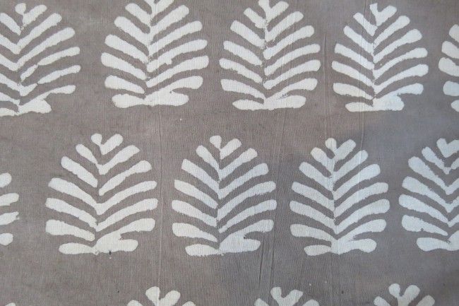 Kashish Grey Block Print Cotton Fabric