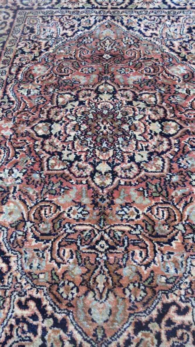 Kashmir Brown Silk Rug From India