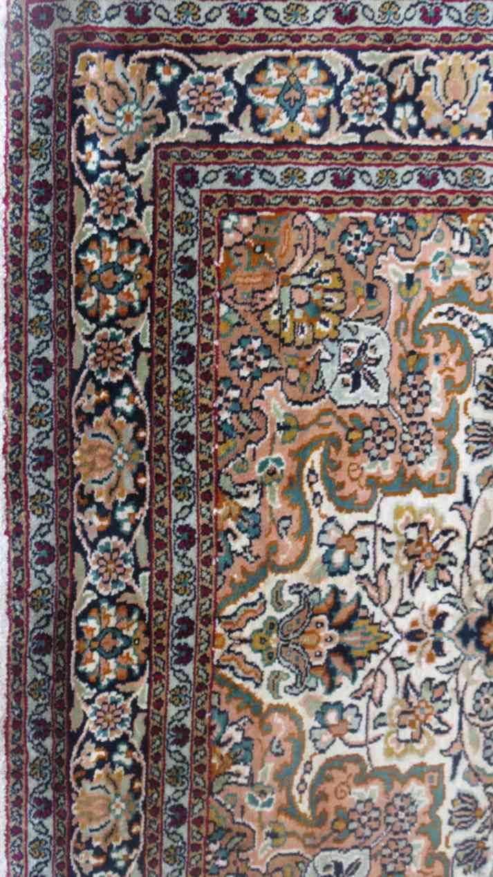 Kashmir Pure Silk Brown Handmade Rugs From India