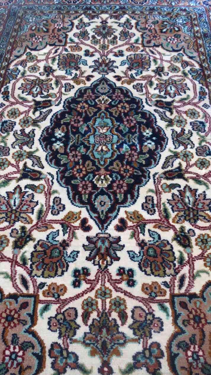 Kashmir Pure Silk Rug From India