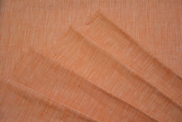 Peach Nougat European Linen Fabric