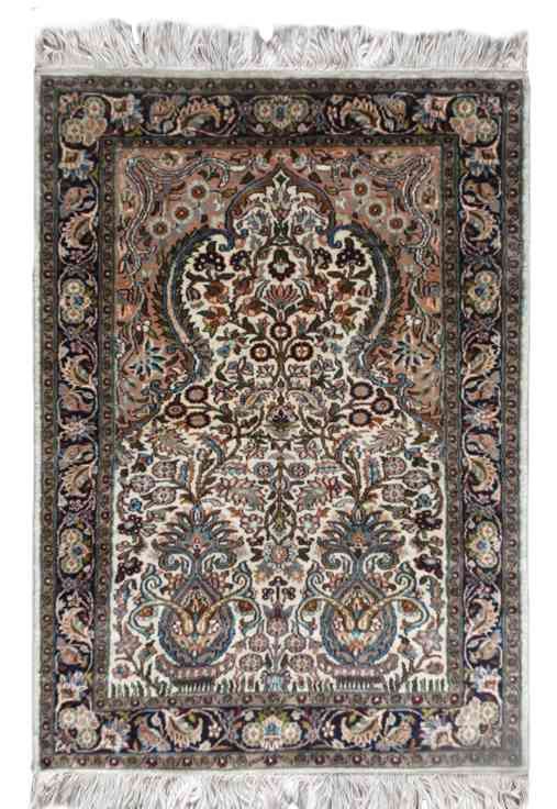 Pure Silk Kashmir Garden Carpet