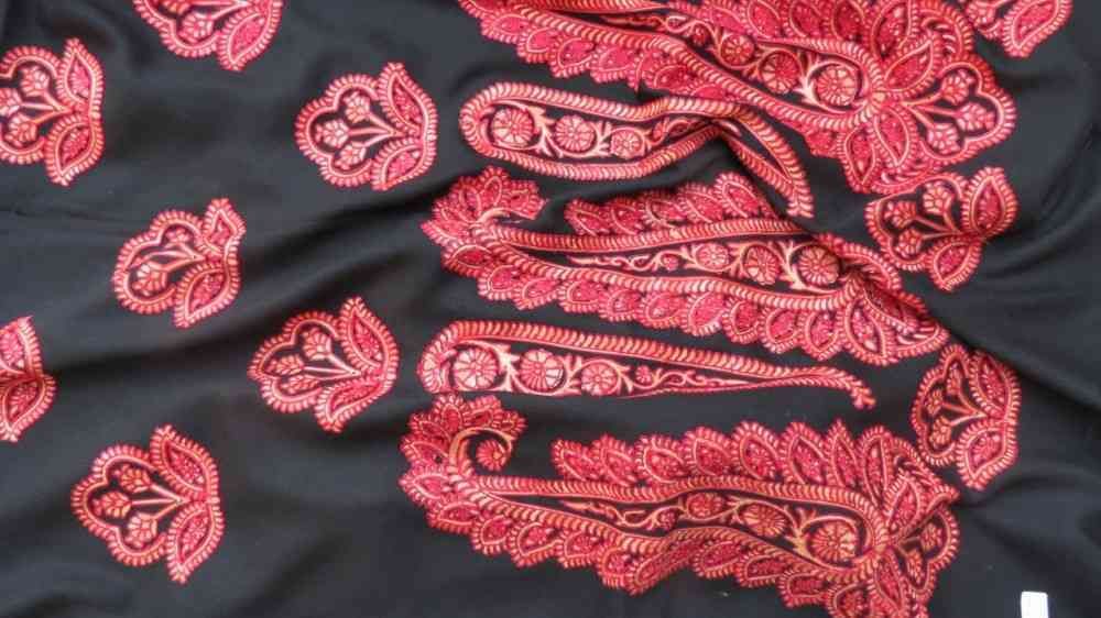 Royal Red Cashmere Paisley Scarf