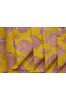Yellow And Red Fish Block Print Mulmul Fabric