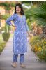 Breezy Blue Kurta Pant Set