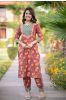 Red Floral Kurta Set