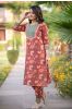 Red Floral Kurta 