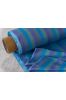 Blue Stripes Khari Cotton Blend Fabric(2.25 Mtr) 