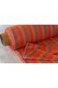 Orange Stripes Khari Cotton Blend Fabric(2.25 Mtr)
