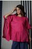 Fuchsia Mulmul Kaftan Top