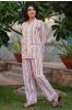 Colorful Waves  Hand Block Print Cotton Night Suit