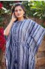 Blue Khari Cotton Kaftan Dress