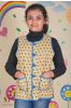 Blue Yellow Reversible Quilted Sleeveless Kids Jacket