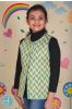 Green Yellow Reversible Quilted Sleeveless Kids Jacket