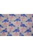 Blue Flamingo Hand Block Printed Cotton Fabric