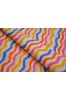 Multicolor Waves Block Printed Cotton Fabric