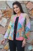 Multicolor Patch Work Cotton Quilted Jacket