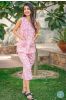 Floral Pink Block Printed Sleeveless Night Suit