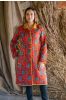 Orange Red Reversible Quilted Coat