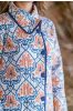 Blue Block Printed Quilted Bukhara Jacket