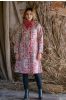 Green Red Block Printed Quilted Bukhara Jacket