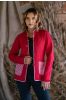 Red White Reversible Quilted Reversible Jacket