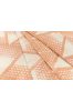 Peach Geometric Printed Cotton Fabric