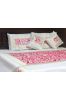 Beautiful Embroidered White & Red 5 Piece Silk Bedspread