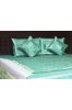 Beautiful Spring Green 5 Piece Silk Bedspread