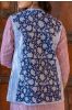 Blue White Reversible Cotton Quilted Sleeveless Jacket