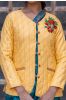 Sunshine Yellow Embroidered Quilted Silk Jacket