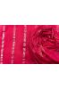 Rose Pink Silver Zari Striped Cotton Fabric