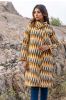 Tricolor Ikat Quilted Bukhara Coat