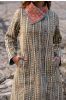 Natural Kalamkari Quilted Bukhara Coat