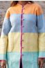 Multicolor Patch Work Quilted Long Coat