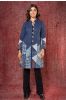 Indigo Patch Work Reversible Quilted Coat