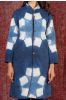 Blue Clamp Dye Quilted Reversible Coat