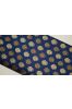 Navy Blue And Golden Banarasi Katan Silk Fabric
