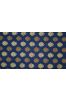 Navy Blue And Golden Banarasi Katan Silk Fabric